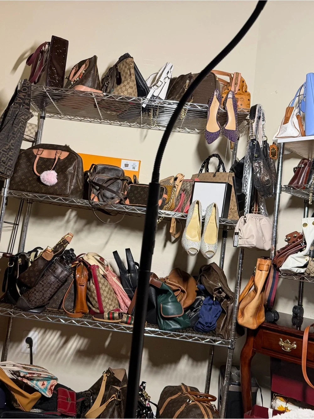 Assorted designer bags